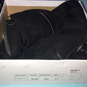 Knee high heel boots